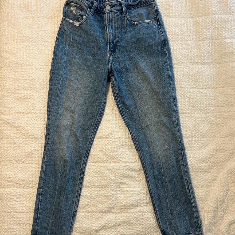 Abercrombie & Fitch High Rise Mom Jeans Curve Love